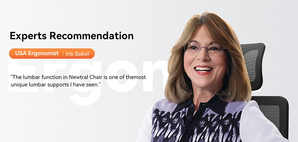 NEWTRAL MAGICH003 Ergonomic Chair, Auto-Following Backrest, Adaptive Lower Back Support, Adjustable Headrest Seat Depth, 3D Armrest Recliner, 3 Positions to Lock