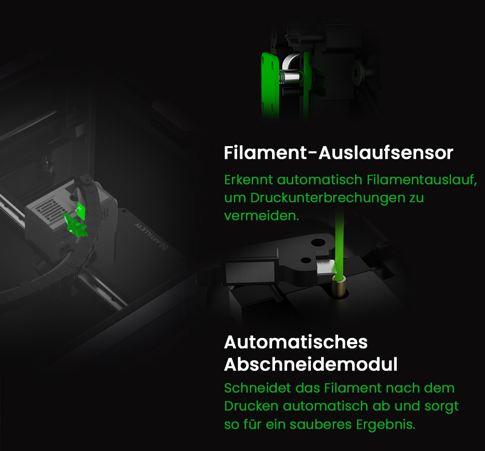 Artillery M1 Pro 3D Drucker + 5kg PLA Filament - Rot + Weiß + Blau + Schwarz + Grau