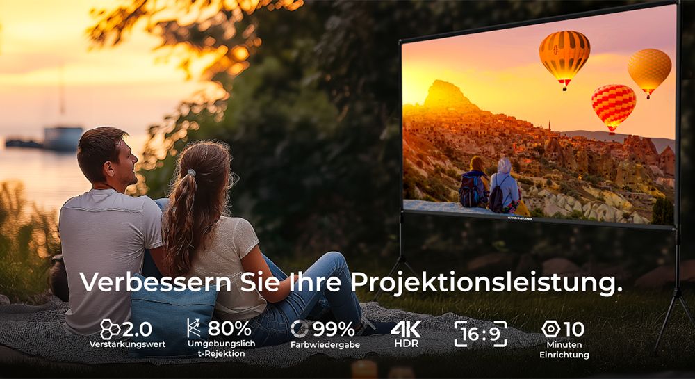 Ultimea Photon E-ALR 120 Zoll Projektionsleinwand mit Ständer