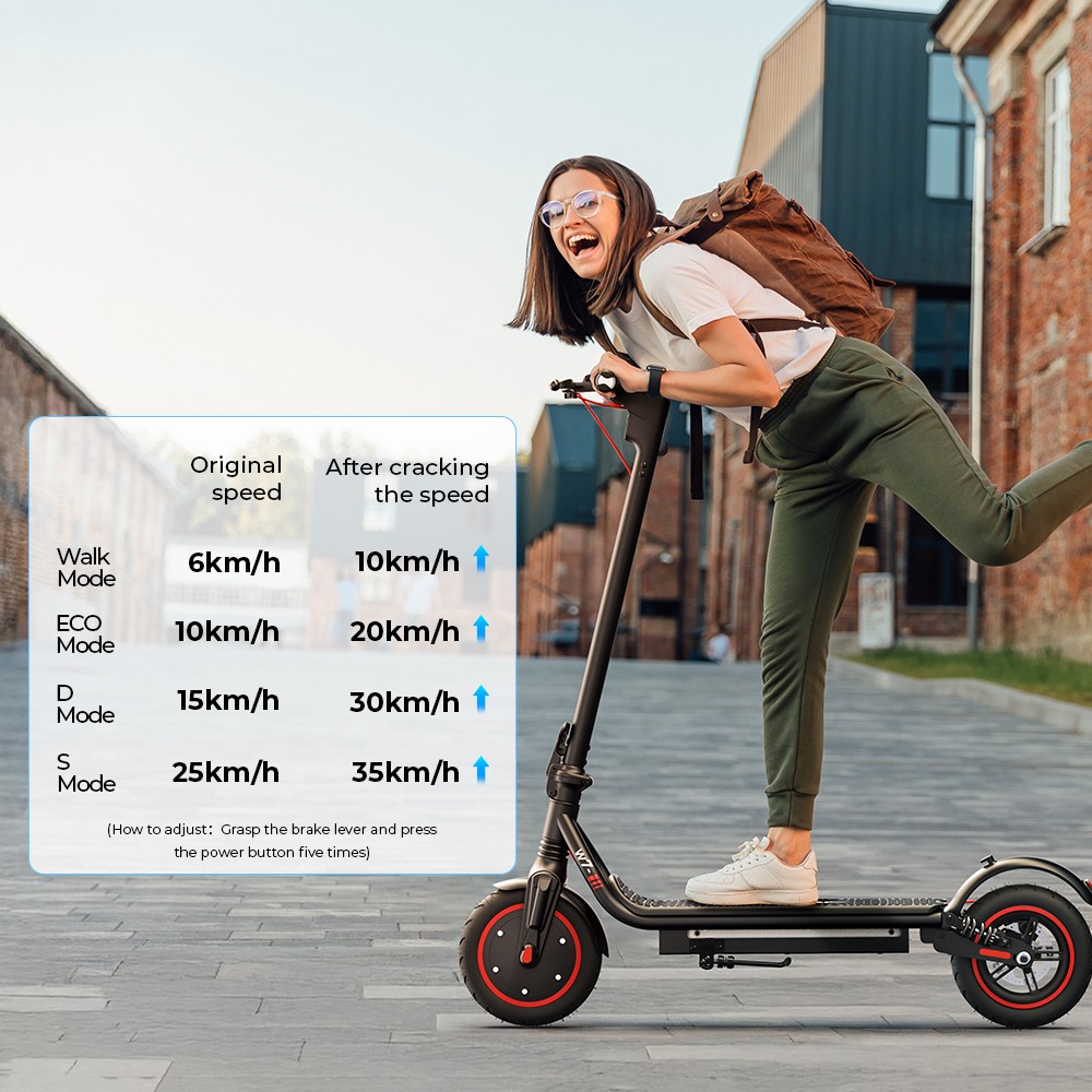 iScooter W7 Electric Scooter, 350W Motor, 42V 7.8AH Battery, 8.5-inch Inflatable Tire, 35km/h Max Speed, 30km Range, Disc Brake, Dual Shock Absorption, APP Control