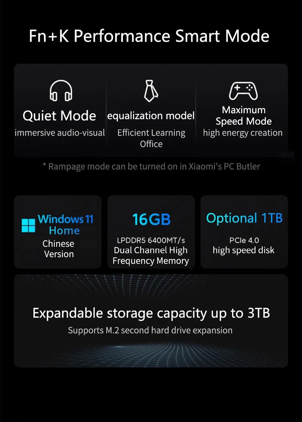 Redmi Book 14 Laptop Chinese Version, 14-inch, Intel Core i5-13500H 12 Cores 4.7GHz, 16GB RAM 512GB SSD, WiFi 6 Bluetooth 5.2, 56Wh Battery USB-C Fast Charging, 1*USB-A2.0 2*USB-A3.2 1*USB-C 1*HDMI 2.1 1*Headphone Jack, Backlight Keyboard - Silver