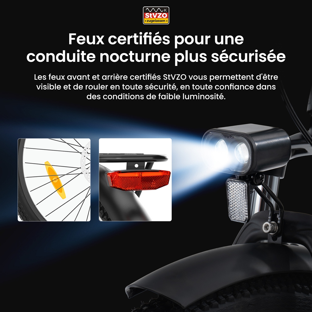 Touroll MA2 Vélo électrique, moteur central 250 W, batterie 36 V 13 Ah, pneus 27,5 pouces, vitesse maximale 25 km/h, autonomie maximale 100 km, frein à disque hydraulique, fourche à suspension avec blocage, transmission Shimano 7 vitesses - Marron