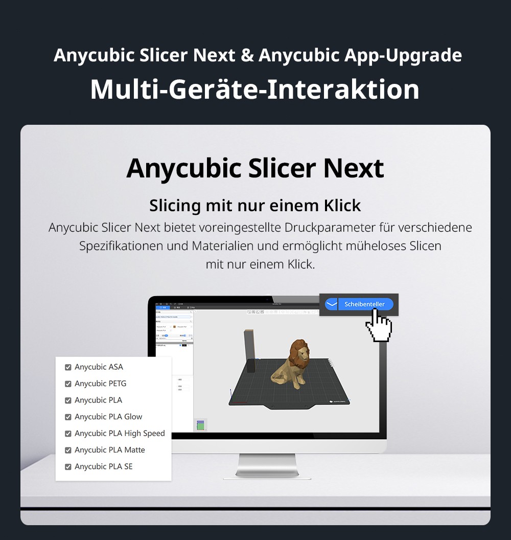 Anycubic Kobra 3 Max Combo 3D-Drucker, bis zu 8-Farben-Druck, ACE Pro Color Engine, 600 mm/s Hochgeschwindigkeitsdruck, automatische Nivellierung und Anti-Step-Lost, 420 x 420 x 500 mm