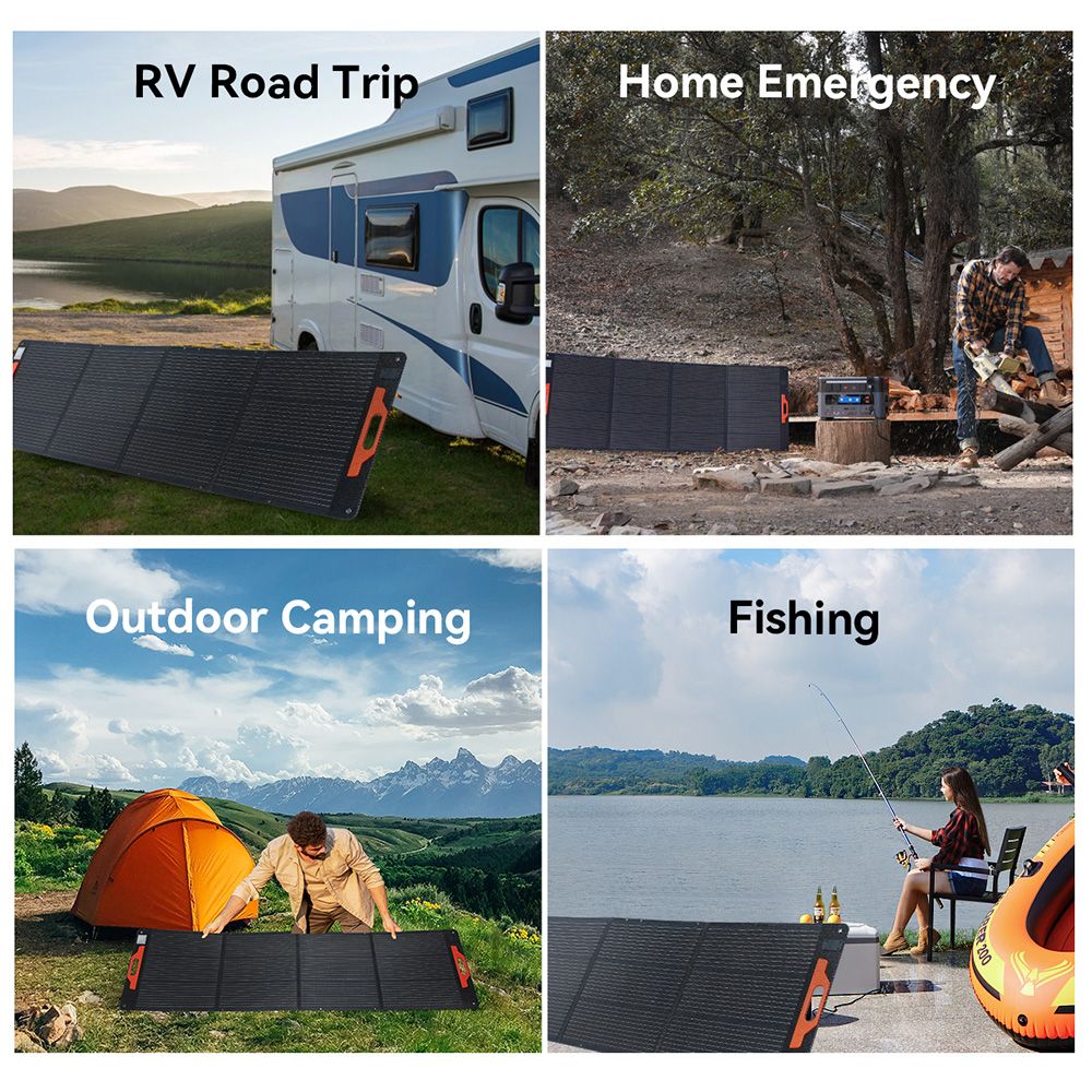 Blackview Oscal PowerMax 3600 Rugged Power Station + PM200 Pro 200W Solar Panel, 3600Wh to 57600Wh LiFePO4 Battery, 14 Outlets, 5 LED Light Modes, Morse Code Signal