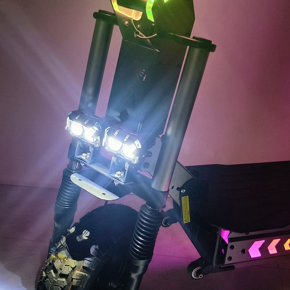 OOTD T30 Folding Electric Scooter, 1600W*2 Motor, 60V 31.2Ah Battery, 13 inch Off-road Tires, 65km/h Max Speed, 100km Max Range, Hydraulic Disc Brakes, Front Hydraulic & Rear Spring Suspension, 200kg Max Load