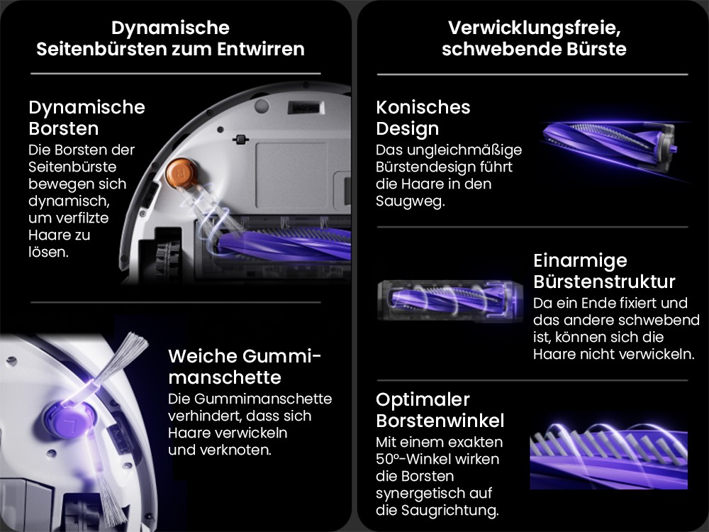 NARWAL Freo Z10 Saug- und Wischroboter, verwicklungsfrei, 15.000 Pa Saugleistung, passt sich schwer erreichbaren Stellen an, selbstentleerend, Wischmopp-Waschen und -Trocknen, Hindernisvermeidung, für Tierhaare und Hartböden, weiß