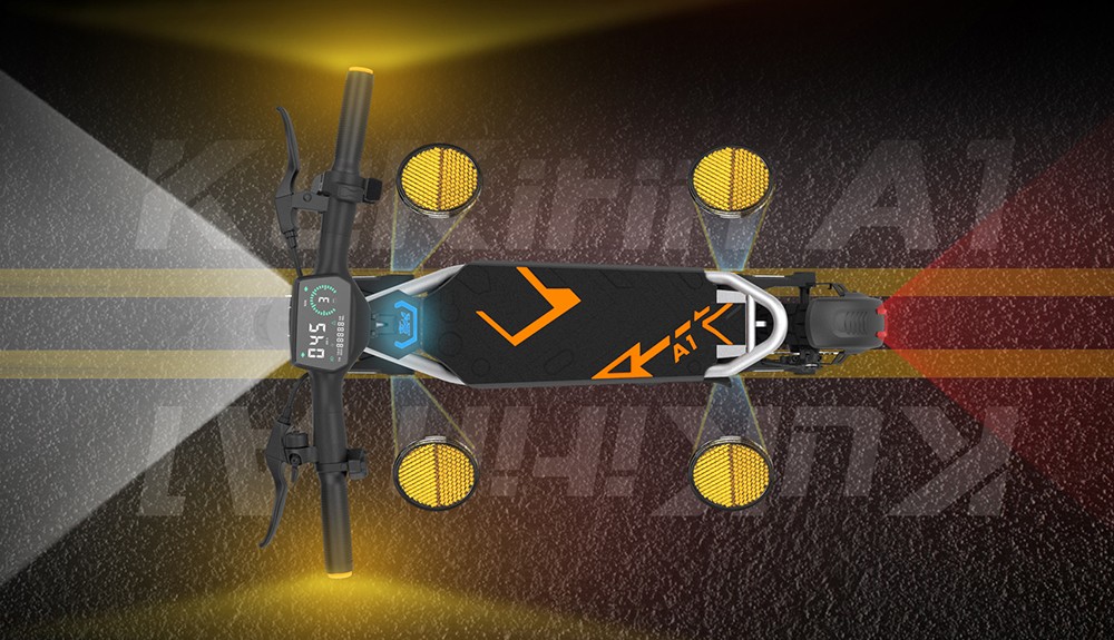 Kukirin A1 Folding Electric Scooter, 800W Motor, 48V 13Ah Battery, 10 inch Vacuum Tire, 45km/h Max Speed, 45km Range, Front & Rear Disc Brake, Front & Rear Shock Absorption