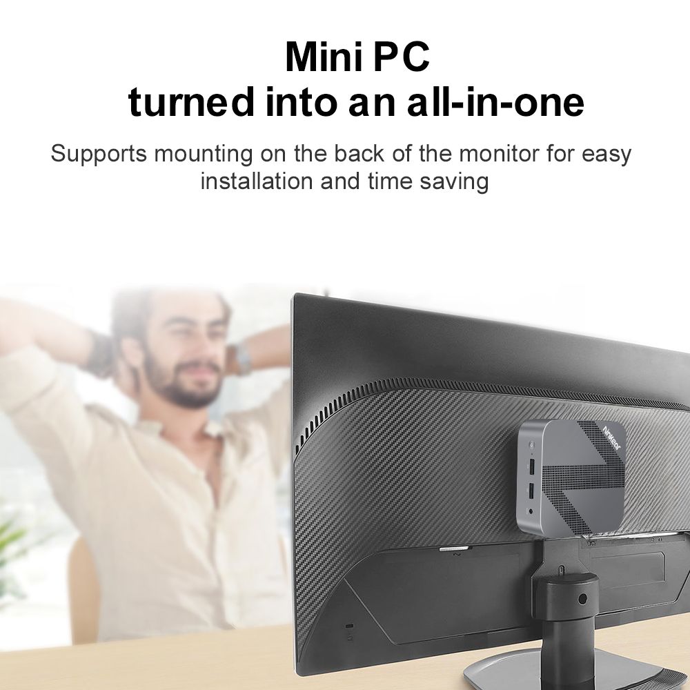 Ninkear MBOX 11 Mini PC, Intel Twin Lake N150 4 cœurs Max 3,6 GHz, 16 Go de RAM 512 Go SSD, HDMI2.0 + DP1.4 (4K@60Hz) Double écran, WiFi 5 Bluetooth 5.0, 2 * USB 3.0 2 * USB 2.0 1 * RJ45 1 * prise casque