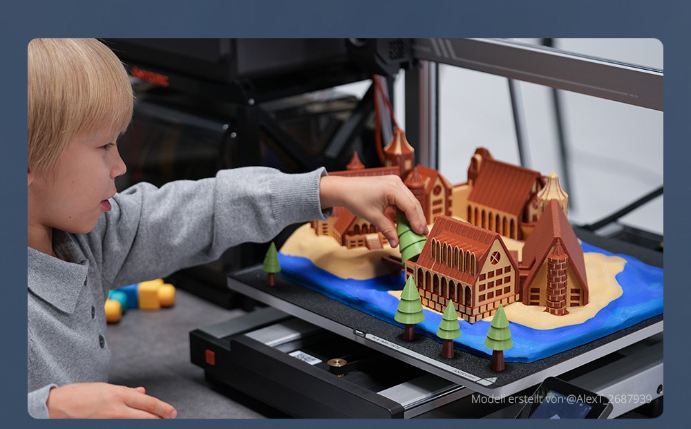 Anycubic Kobra 3 Max Combo 3D-Drucker, bis zu 8-Farben-Druck, ACE Pro Color Engine, 600 mm/s Hochgeschwindigkeitsdruck, automatische Nivellierung und Anti-Step-Lost, 420 x 420 x 500 mm