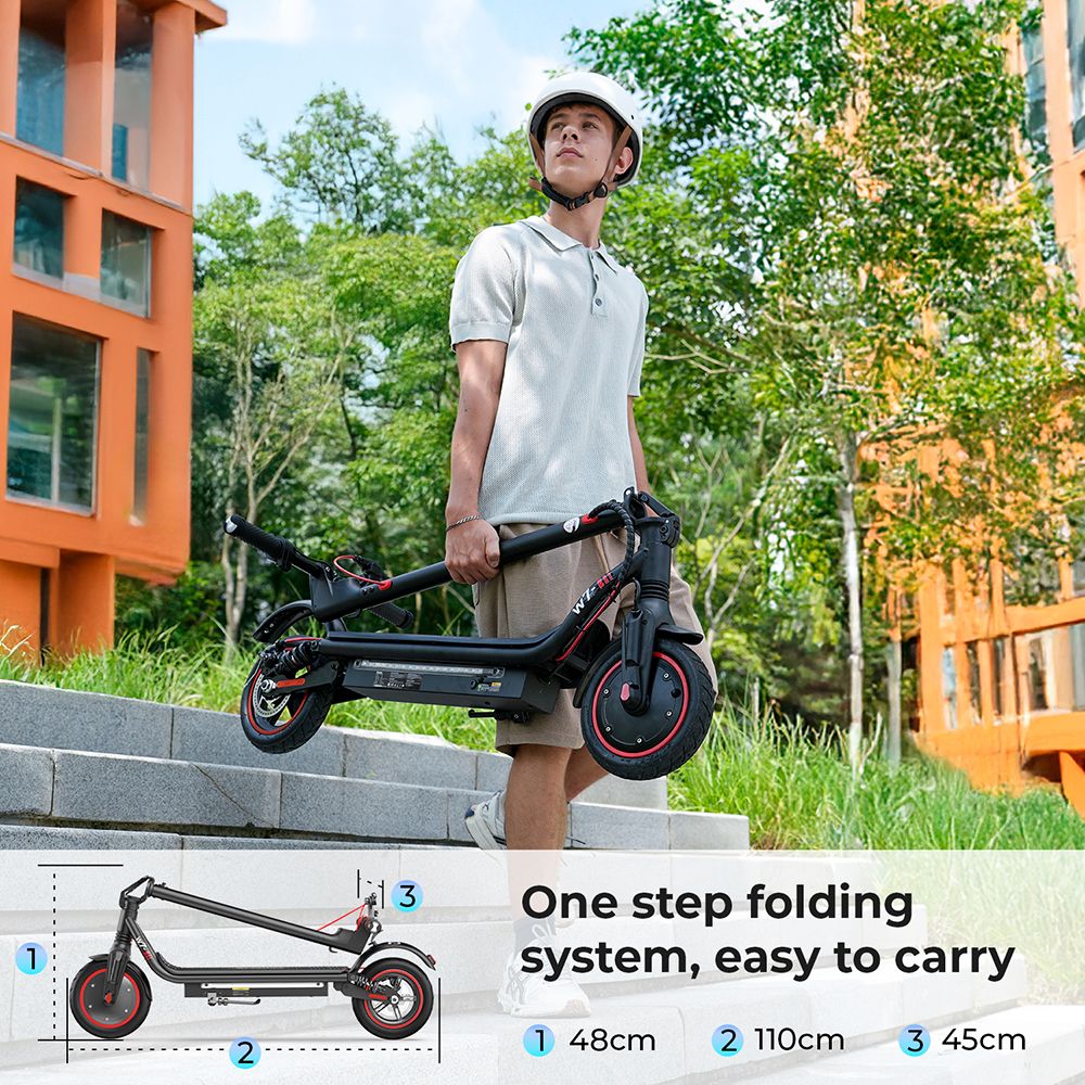 iScooter W7 Electric Scooter, 350W Motor, 42V 7.8AH Battery, 8.5-inch Inflatable Tire, 35km/h Max Speed, 30km Range, Disc Brake, Dual Shock Absorption, APP Control