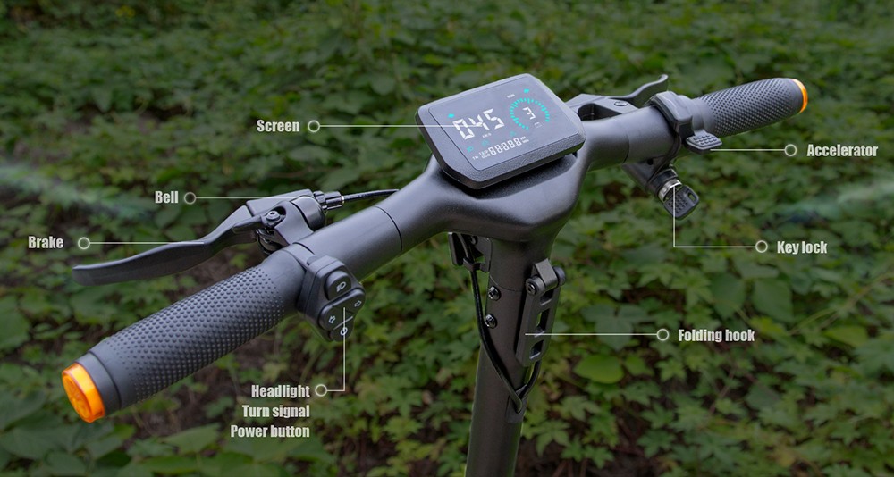 Kukirin A1 Folding Electric Scooter, 800W Motor, 48V 13Ah Battery, 10 inch Vacuum Tire, 45km/h Max Speed, 45km Range, Front & Rear Disc Brake, Front & Rear Shock Absorption