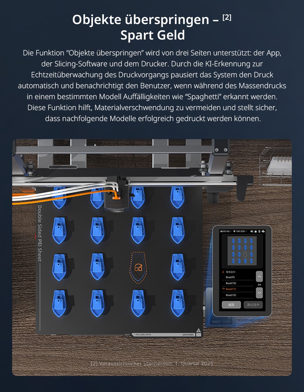 Anycubic Kobra 3 Max Combo 3D-Drucker, bis zu 8-Farben-Druck, ACE Pro Color Engine, 600 mm/s Hochgeschwindigkeitsdruck, automatische Nivellierung und Anti-Step-Lost, 420 x 420 x 500 mm