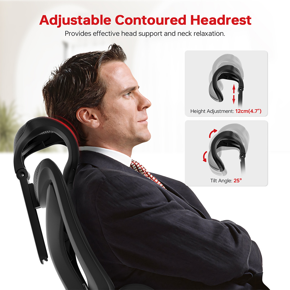 ACGAM CG-5245M Ergonomic Gaming Office Chair, 3D Adjustable Armrest, with Footrest