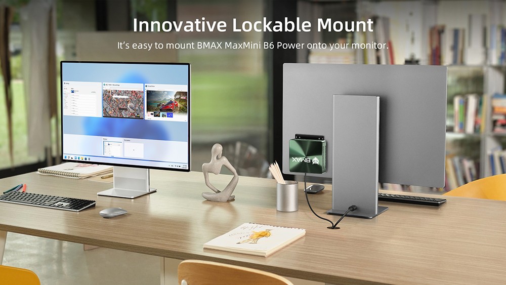 Refurbished BMAX B6 Power Mini PC, Intel Core i7-1060NG7 up to 3.8GHz, 16GB LPDDR4 1TB SSD, 2xHDMI Full Feature Type-C 4K Triple Display, 3xUSB3.0 1000Mbps RJ45 LAN, Wi-Fi 6 BT 5.2 3.5mm Audio