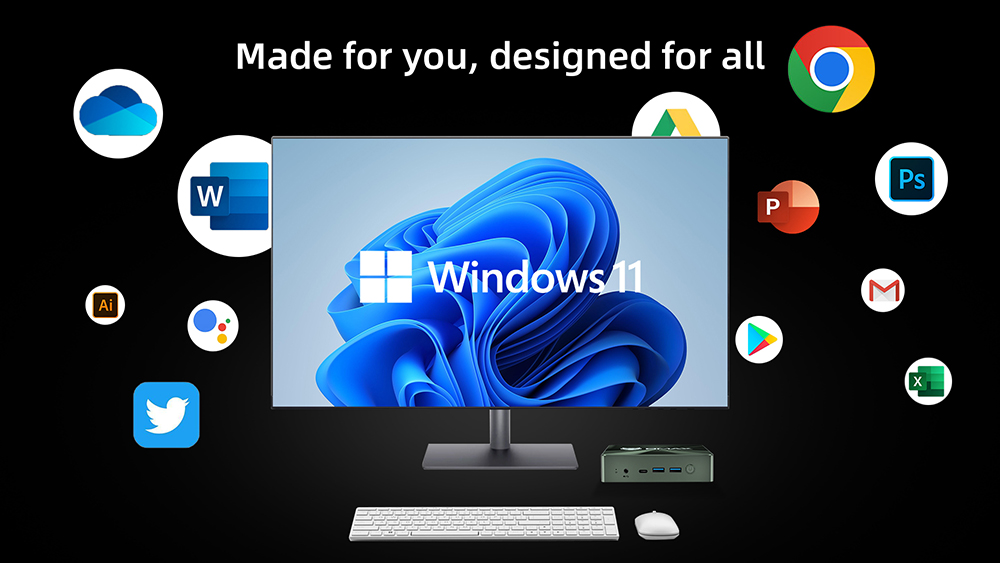 Refurbished BMAX B6 Power Mini PC, Intel Core i7-1060NG7 up to 3.8GHz, 16GB LPDDR4 1TB SSD, 2xHDMI Full Feature Type-C 4K Triple Display, 3xUSB3.0 1000Mbps RJ45 LAN, Wi-Fi 6 BT 5.2 3.5mm Audio