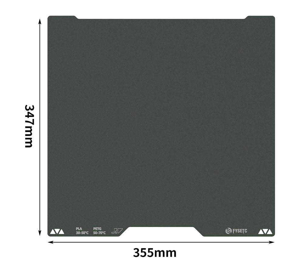 FYSETC CryoNix Build Plate, Double-sided, Low Temperature, 355x347mm, for Bambu Lab H2D