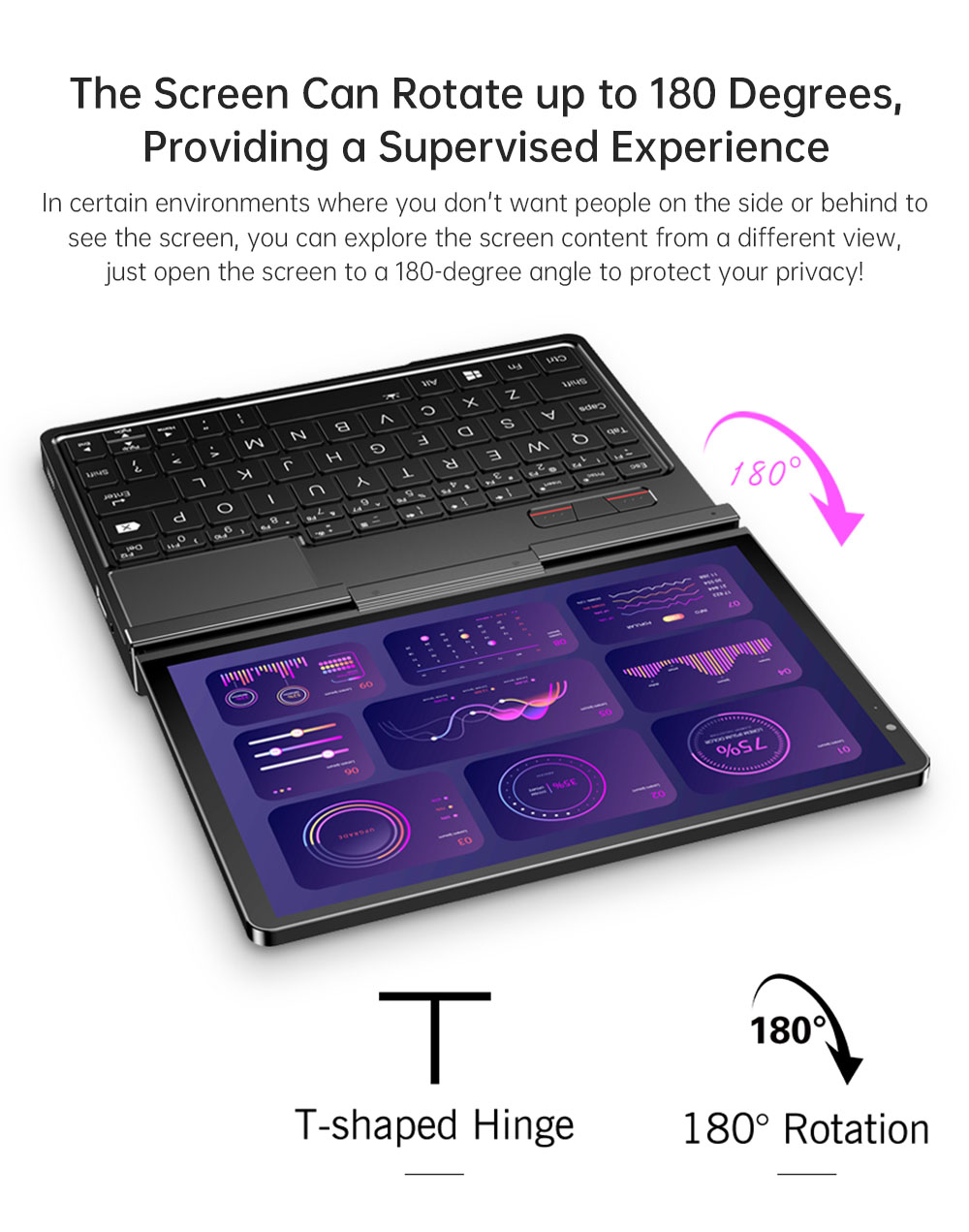 GPD Pocket 4 Handheld Laptop, 8.8'' 2560*1600 Touchscreen, 144Hz Refresh Rate, AMD Ryzen AI 9 HX 370 12 Cores Max 5.1GHz, 64GB RAM 2TB SSD, WiFi6E Bluetooth5.3, 1*USB4, 1*HDMI, 1*Full-Featured USB-C, 1*USB3.2, 1*USB2.0, 1*microSD, 1*RJ45 - EU Plug