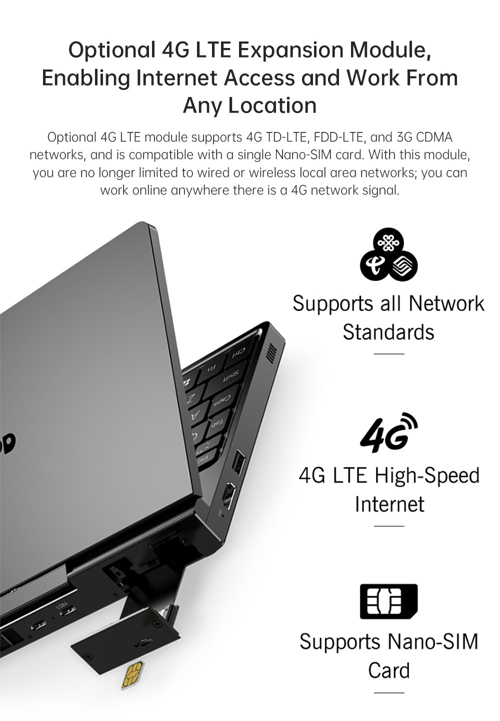 GPD Pocket 4 Handheld Laptop, 8.8'' 2560*1600 Touchscreen, 144Hz Refresh Rate, AMD Ryzen AI 9 HX 370 12 Cores Max 5.1GHz, 64GB RAM 2TB SSD, WiFi6E Bluetooth5.3, 1*USB4, 1*HDMI, 1*Full-Featured USB-C, 1*USB3.2, 1*USB2.0, 1*microSD, 1*RJ45 - EU Plug