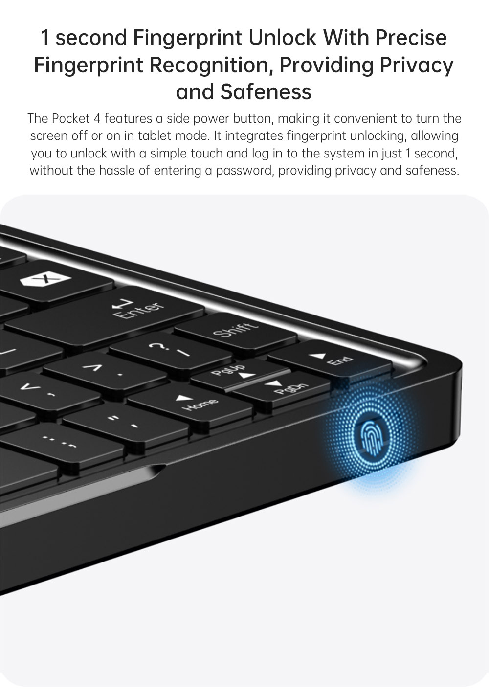 GPD Pocket 4 Handheld Laptop, 8.8'' 2560*1600 Touchscreen, 144Hz Refresh Rate, AMD Ryzen AI 9 HX 370 12 Cores Max 5.1GHz, 64GB RAM 2TB SSD, WiFi6E Bluetooth5.3, 1*USB4, 1*HDMI, 1*Full-Featured USB-C, 1*USB3.2, 1*USB2.0, 1*microSD, 1*RJ45 - EU Plug