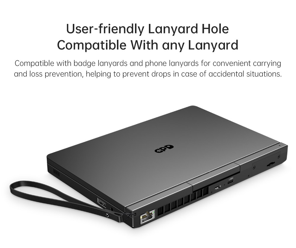 GPD Pocket 4 Handheld Laptop, 8.8'' 2560*1600 Touchscreen, 144Hz Refresh Rate, AMD Ryzen AI 9 HX 370 12 Cores Max 5.1GHz, 64GB RAM 2TB SSD, WiFi6E Bluetooth5.3, 1*USB4, 1*HDMI, 1*Full-Featured USB-C, 1*USB3.2, 1*USB2.0, 1*microSD, 1*RJ45 - EU Plug