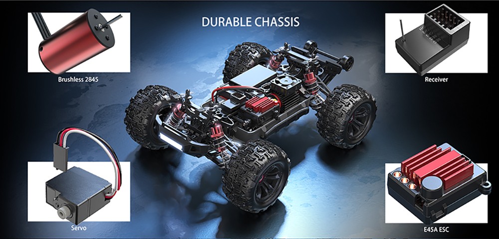 MJX 16210 1/16 RC Car Brushless High Speed RC Vehicle Toy
