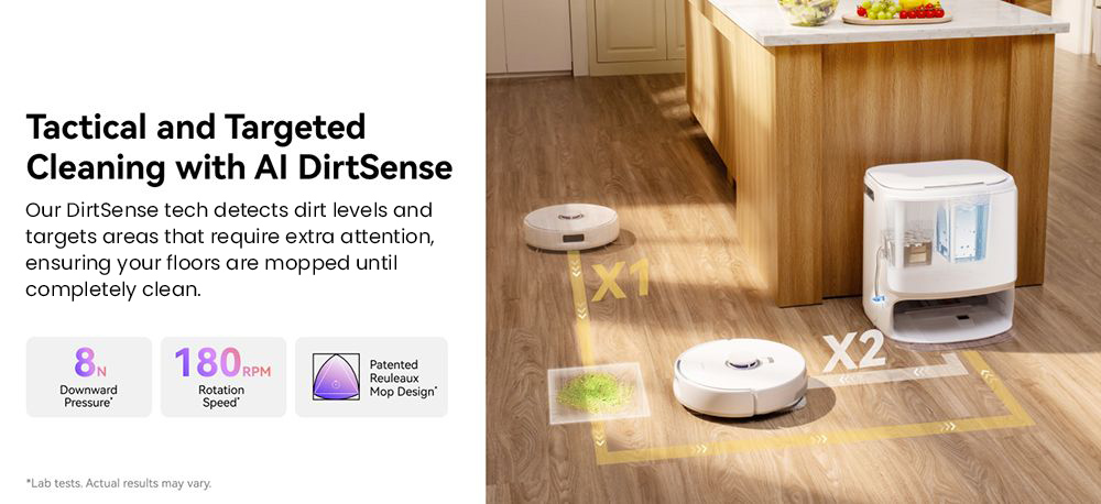 NARWAL Freo Z10 Robot Vacuum and Mop, Tangle Free, 15,000Pa Suction, Adapts to Hard-to-Reach Areas, Self-Emptying, Mop Washing & Drying, Obstacle Avoidance, for Pet Hair & Hard Floor, White