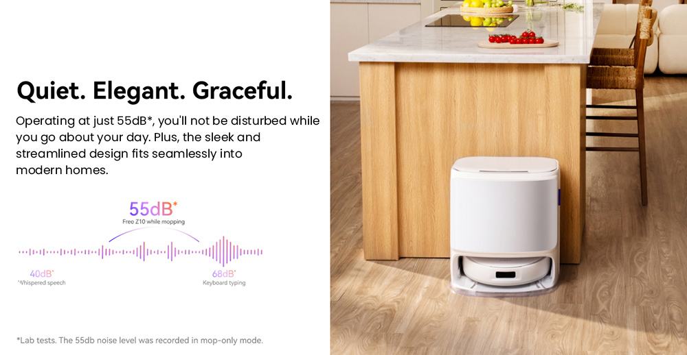 NARWAL Freo Z10 Robot Vacuum and Mop, Tangle Free, 15,000Pa Suction, Adapts to Hard-to-Reach Areas, Self-Emptying, Mop Washing & Drying, Obstacle Avoidance, for Pet Hair & Hard Floor, White