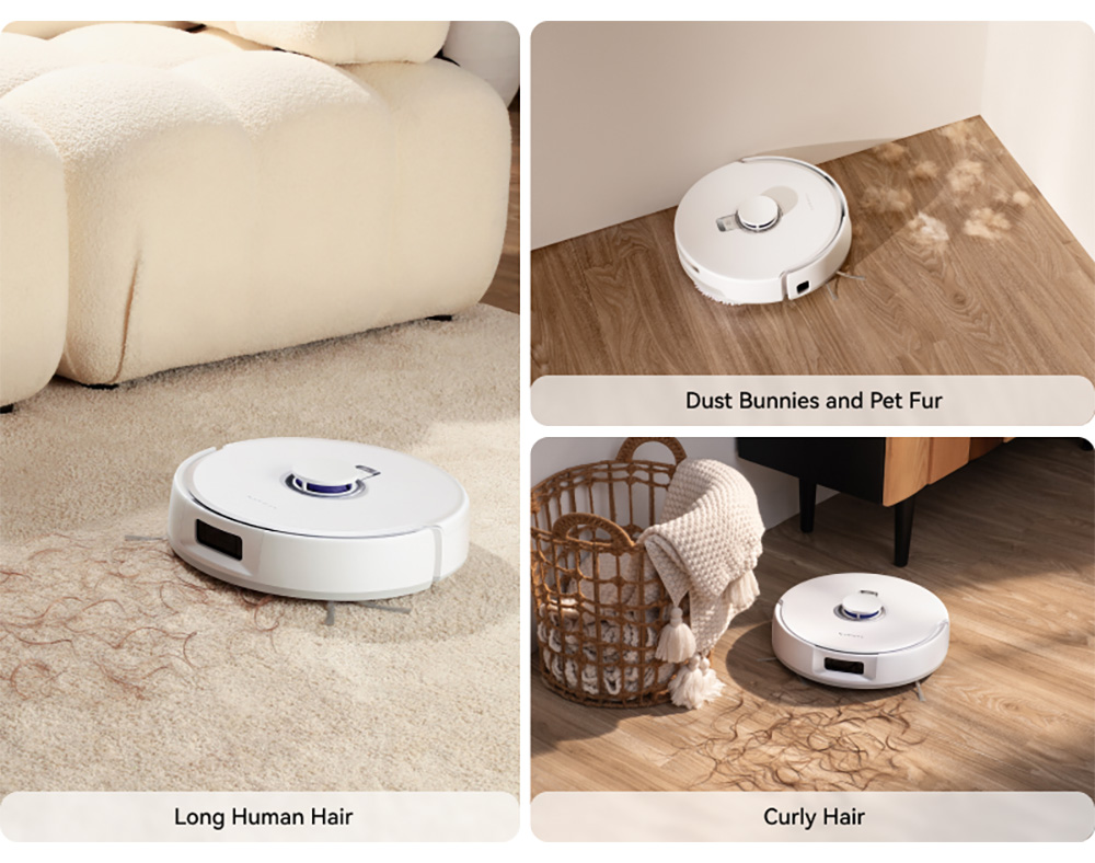 NARWAL Freo Z10 Robot Vacuum and Mop, Tangle Free, 15,000Pa Suction, Adapts to Hard-to-Reach Areas, Self-Emptying, Mop Washing & Drying, Obstacle Avoidance, for Pet Hair & Hard Floor, White