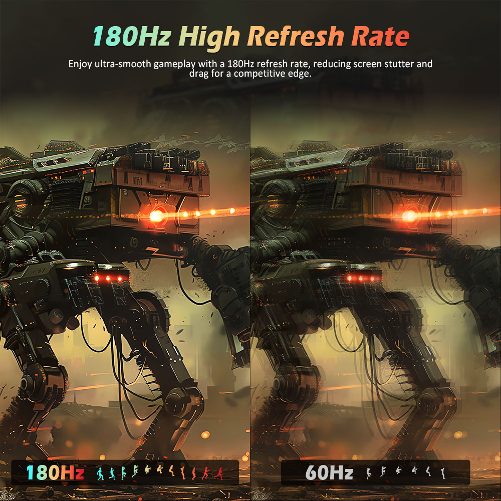 Refurbished TITAN ARMY P2510G Gaming Monitor, 24.5'' 1920*1080 FAST IPS Screen, 180Hz Refresh Rate, HDR10, 99% sRGB, 1ms GTG, Adaptive Sync, Dynamic OD, Game Assist, 8 Scene Modes, Hardware Low Blue Light, 1*HDMI2.0 1*DP1.4 1* Audio