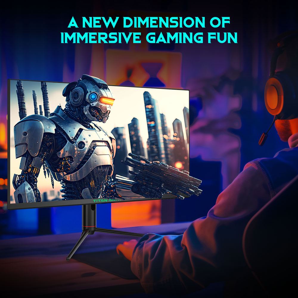 Refurbished TITAN ARMY P32A2S2 Gaming Monitor, 2560 x 1440 QHD FAST IPS Panel, 240Hz Refresh Rate, HDR400, 1ms GTG, GamePlus Mode, Adaptive Sync, PIP/PBP Split Screen, 2*HDMI 2.1 2*DP 1.4, E-Sport Backlights, Adjustable Stand