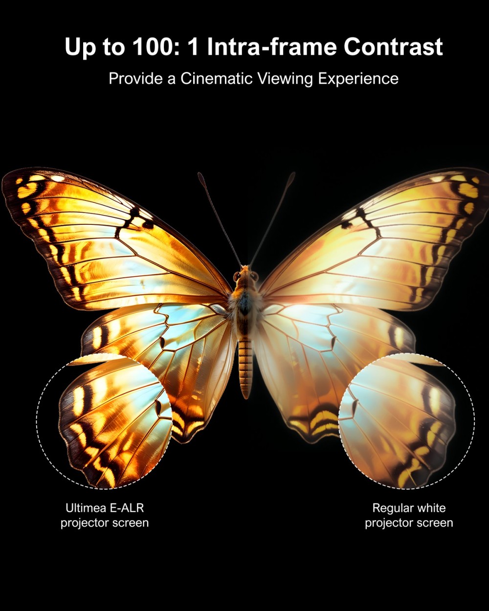 Ultimea Photon E-ALR 120 Zoll Projektionsleinwand, 2.0 Gain-Wert, 120° Betrachtungswinkel