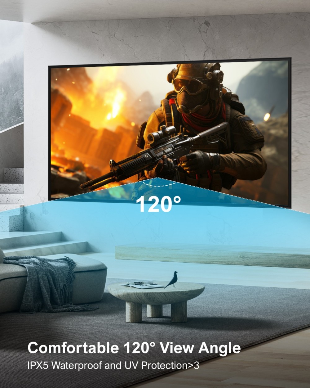 Ultimea Photon E-ALR 120 Zoll Projektionsleinwand, 2.0 Gain-Wert, 120° Betrachtungswinkel