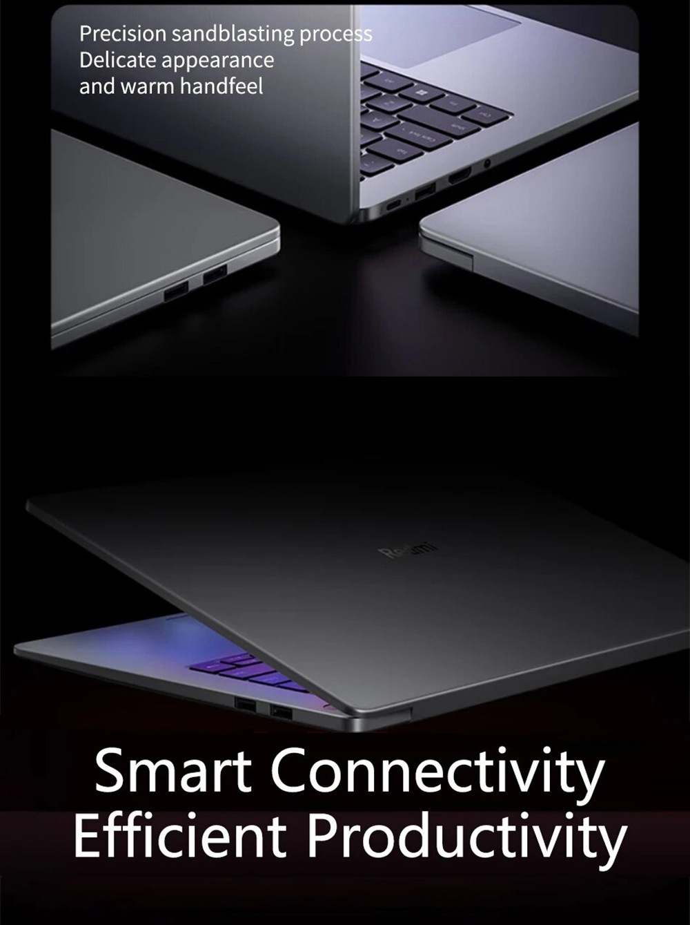 Redmi Book 14 Laptop Chinese Version, Intel Core i5-13500H 12 Cores 4.7GHz, 14'' Screen, 16GB RAM 512GB SSD, WiFi 6 Bluetooth 5.2, 56Wh Battery USB-C Fast Charging, Backlight Keyboard, 1*USB-A2.0 2*USB-A3.2 1*USB-C 1*HDMI 2.1 1*Headphone Jack - Grey