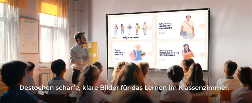 Ultimea Photon E-ALR 100-Zoll-Projektionsleinwand mit Ständer