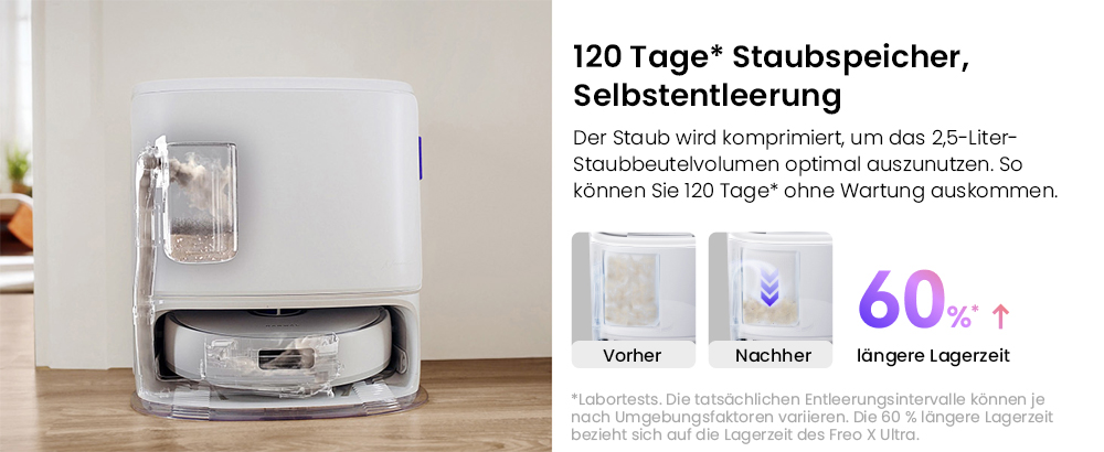 NARWAL Freo Z10 Saug- und Wischroboter, verwicklungsfrei, 15.000 Pa Saugleistung, passt sich schwer erreichbaren Stellen an, selbstentleerend, Wischmopp-Waschen und -Trocknen, Hindernisvermeidung, für Tierhaare und Hartböden, weiß