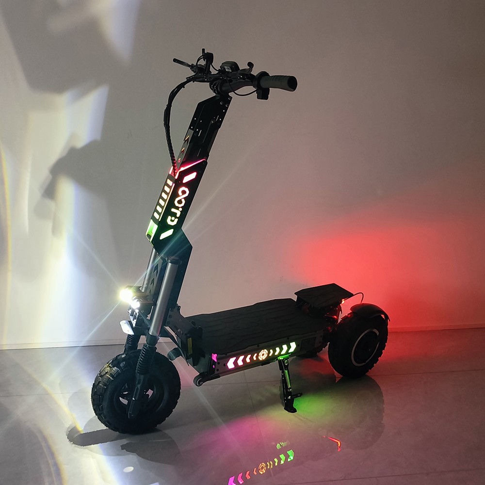 OOTD T30 Folding Electric Scooter, 1600W*2 Motor, 60V 31.2Ah Battery, 13 inch Off-road Tires, 65km/h Max Speed, 100km Max Range, Hydraulic Disc Brakes, Front Hydraulic & Rear Spring Suspension, 200kg Max Load