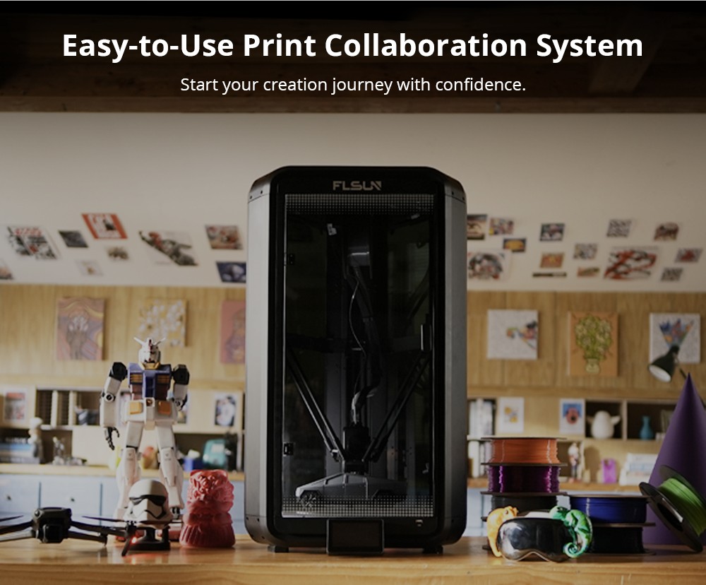 FLSUN T1 Delta 3D-Drucker mit hoher Geschwindigkeit von 1000mm/s , 260*260*330mm, Kl-Kamera