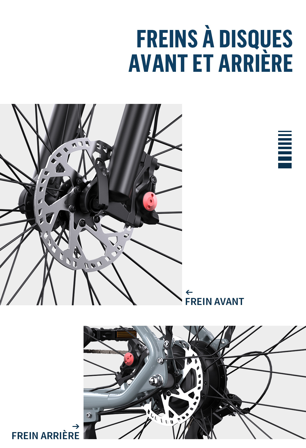 Onesport OT05 Pro Vélo électrique, moteur 250 W, batterie 36 V 22,5 Ah, pneus 700 x 50 C, vitesse maximale 25 km/h, autonomie 140 km, freins à disque hydrauliques, fourche à suspension avant, transmission Shimano 7 vitesses - Gris