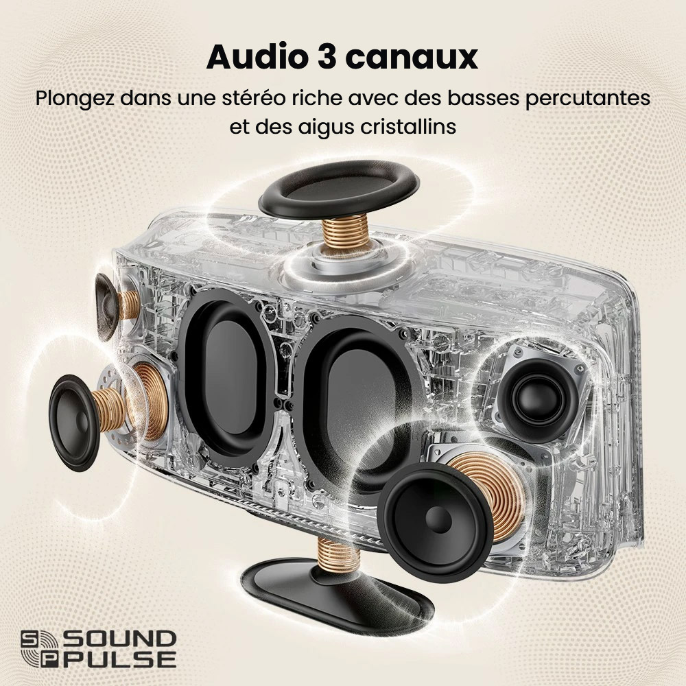 Enceinte audio spatiale domestique Tronsmart Fiitune X30, son haute résolution, autonomie de 14 heures