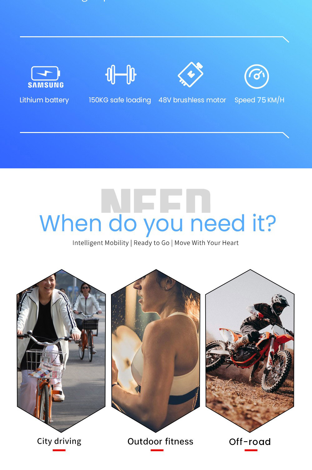 EKXBIKE X21 Max Electric Bike, 3000W Motor, 60V 30AH Battery, 19*2 inch MTB Tire, 75km/h Max Speed, 90km Range, Hydraulic Brakes, Hydraulic Shock Absorber, Shimano 7-speed, LCD Display