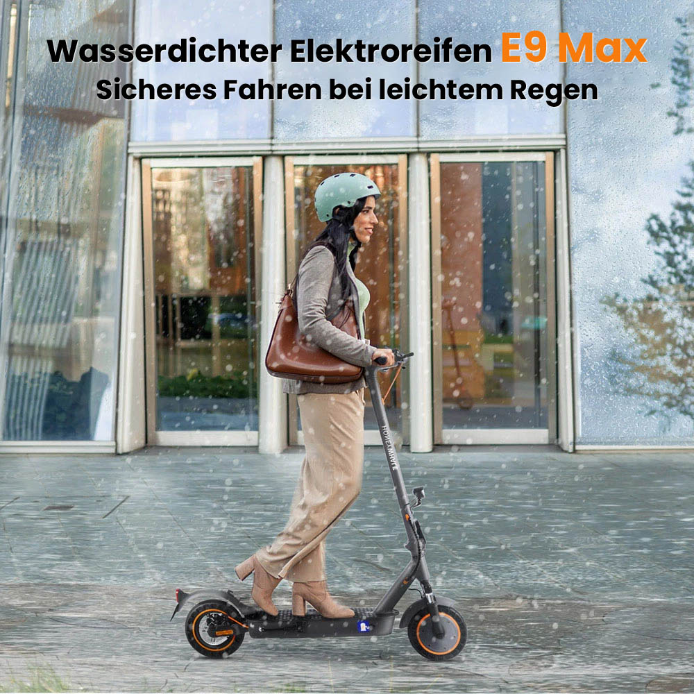 HONEY WHALE E9 MAX Elektroroller, 500-W-Motor, 36-V-10-Ah-Akku, 10-Zoll-Reifen, 20 km/h Höchstgeschwindigkeit, 35–40 km Reichweite, mechanische Bremse und elektronische Bremse, ABE-Zertifizierung