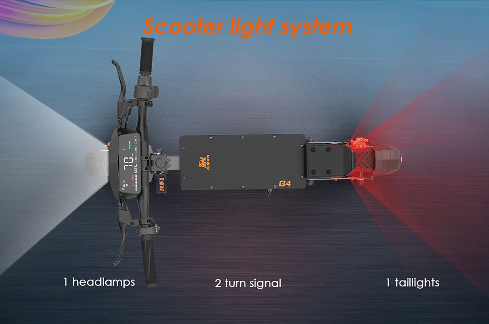 KuKirin G4 Electric Scooter, 2*1000W Motor, 60V 20Ah Battery, 11 inch Tires, 70km/h Max Speed, 75km Range, Front & Rear Disc Brakes, Four-arm Shock Absorber