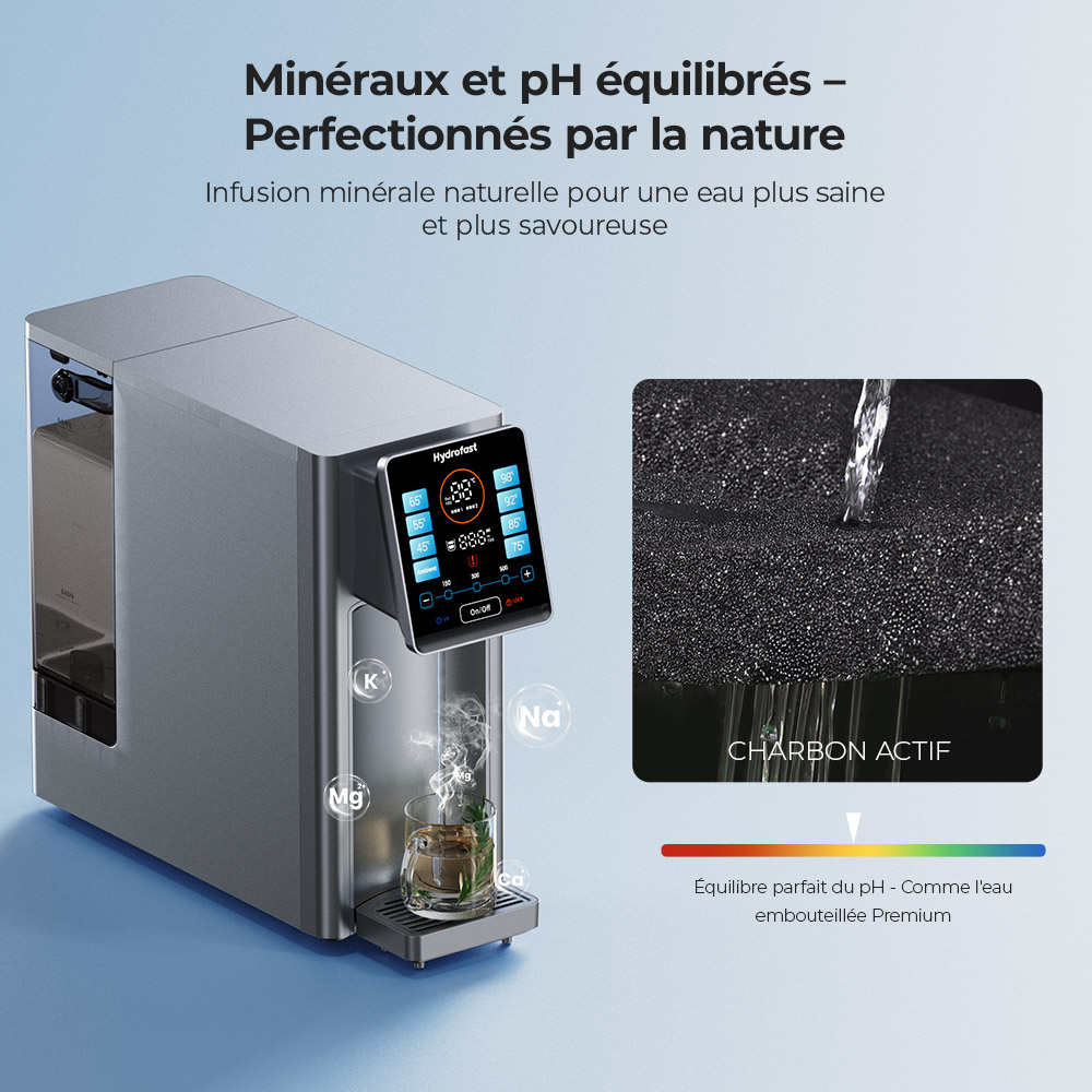 Hydrofast W100 Purificateur d'Eau Comptoir, Eau Chaude & Froide, 8 Températures