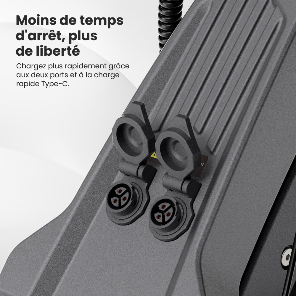 Ausom DT2 Pro Trottinette électrique, moteur 2 x 1 100 W, 52 V 23,4 Ah, pneus 10 x 3 pouces, vitesse maximale de 68 km/h, autonomie maximale de 115 km, freins à disque hydrauliques avant et arrière, suspension à bras oscillant