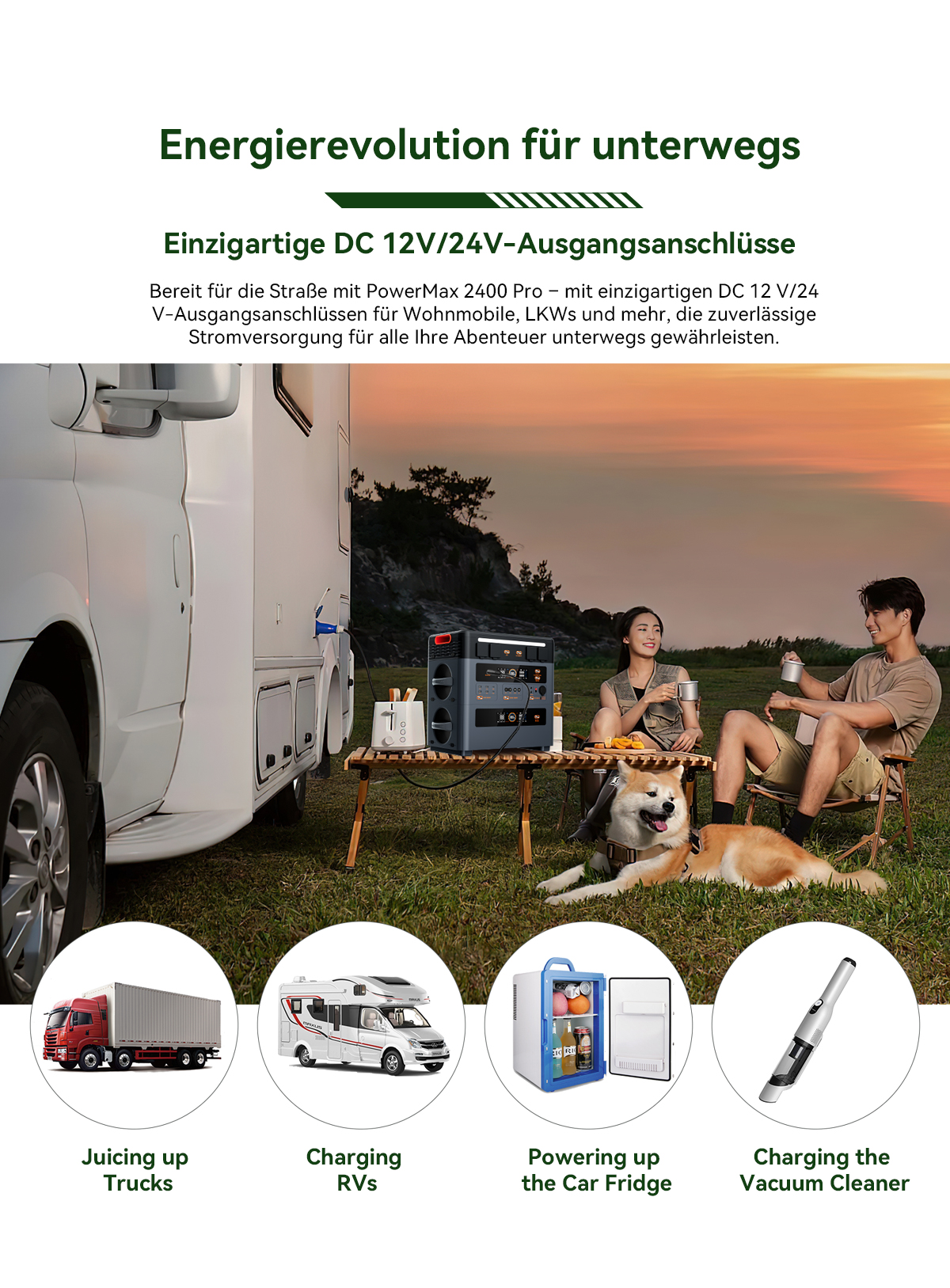 Blackview Oscal PowerMax 2400 Pro Powerstation, 2016Wh 2400W, LiFePO4 3500+ Zyklen, 1.2h Schnellladung, Smart App