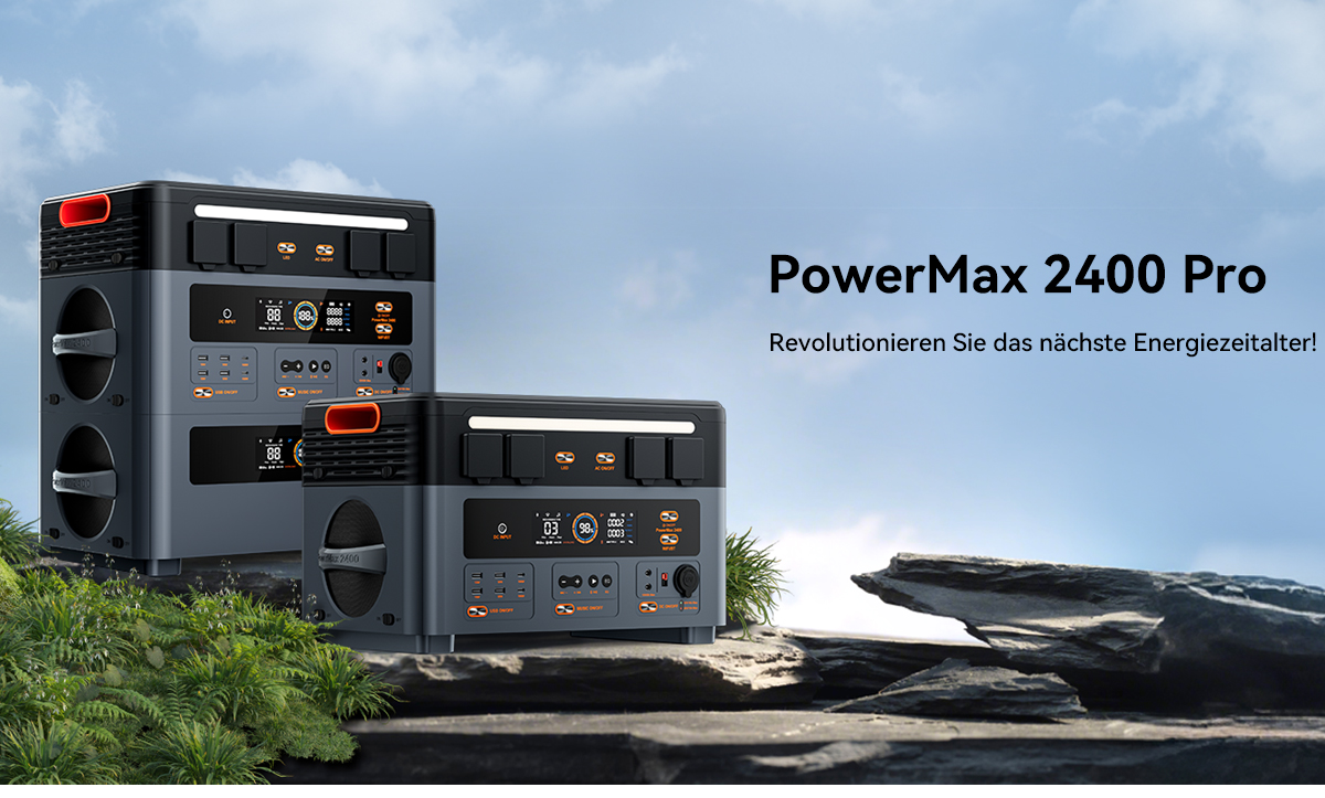 Blackview Oscal PowerMax 2400 Pro Powerstation, 2016Wh 2400W, LiFePO4 3500+ Zyklen, 1.2h Schnellladung, Smart App