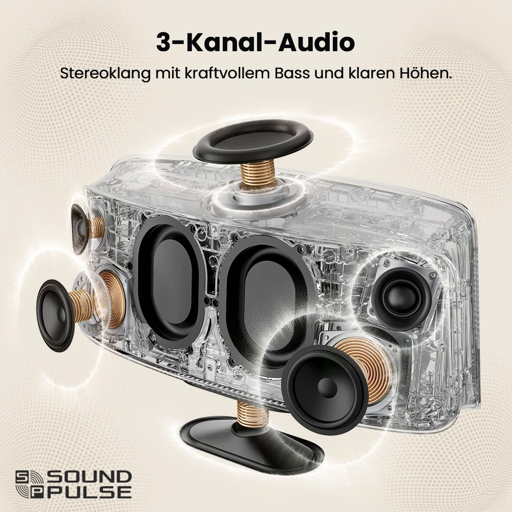 Tronsmart Fiitune X30 Home Spatial Audio-Lautsprecher, Hi-Res-Audio, 14 Stunden Akkulaufzeit