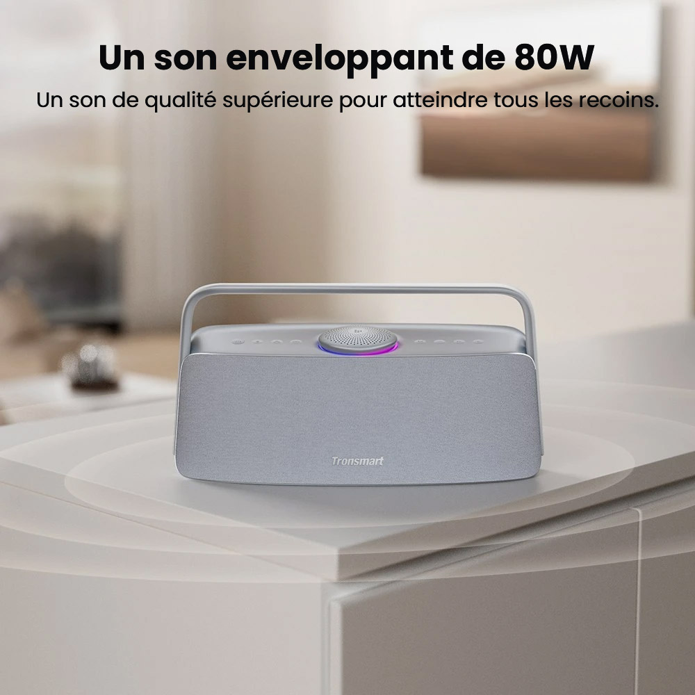 Enceinte audio spatiale domestique Tronsmart Fiitune X30, son haute résolution, autonomie de 14 heures