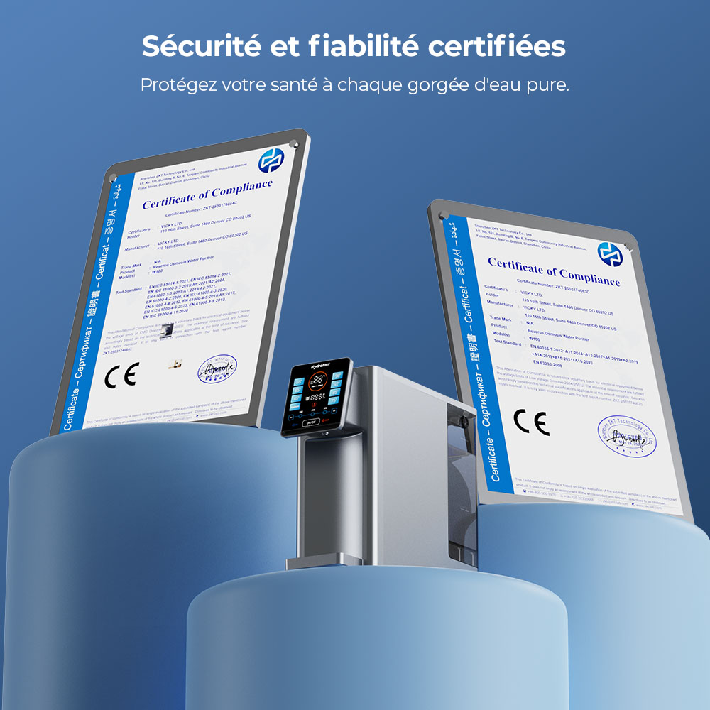 Hydrofast W100 Purificateur d'Eau Comptoir, Eau Chaude & Froide, 8 Températures