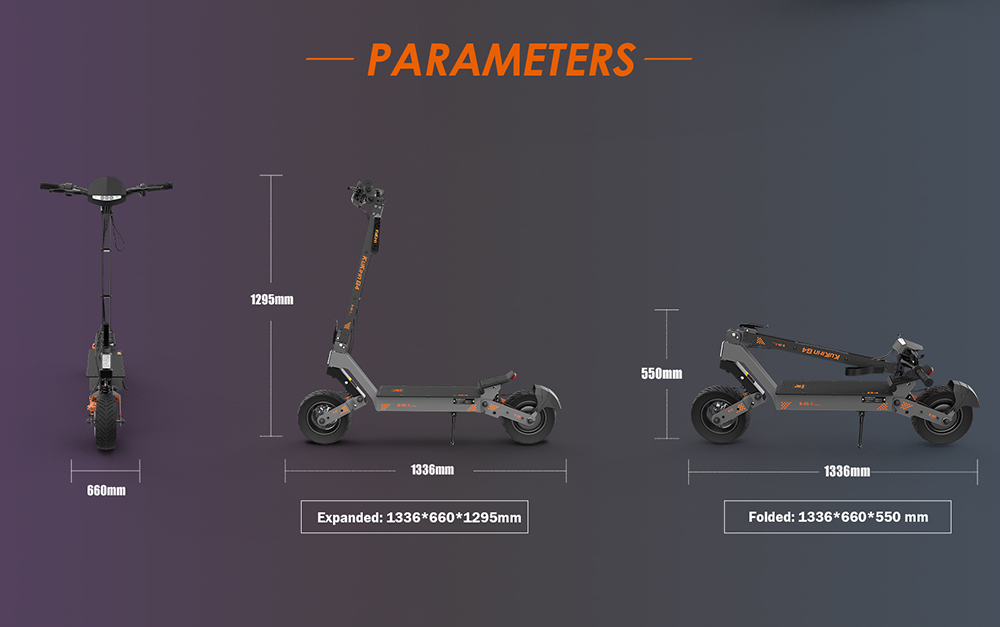 KuKirin G4 Electric Scooter, 2*1000W Motor, 60V 20Ah Battery, 11 inch Tires, 70km/h Max Speed, 75km Range, Front & Rear Disc Brakes, Four-arm Shock Absorber